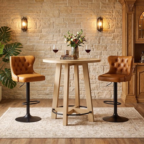 Light wood round - light,
