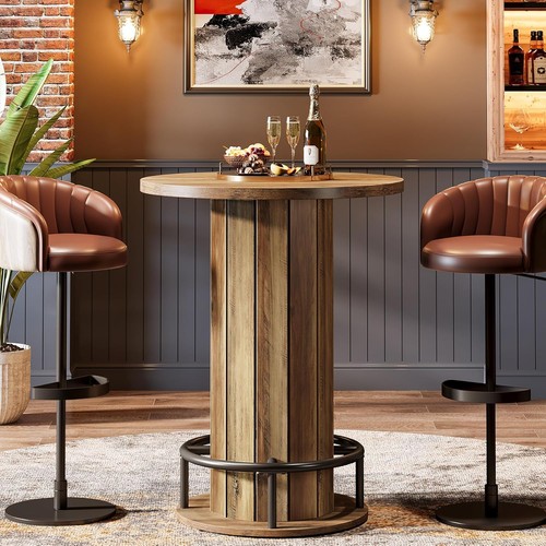 Round bar table h - round,
