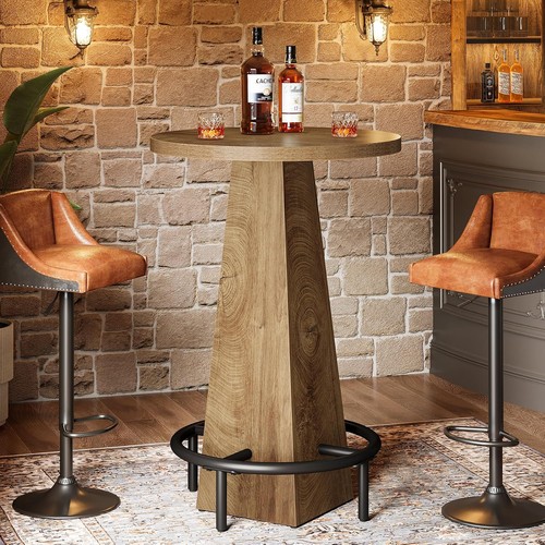 Industrial round bar table - bar,