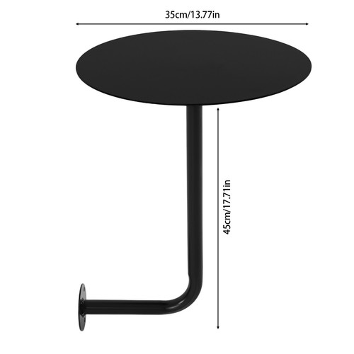 Round pub table - round, black