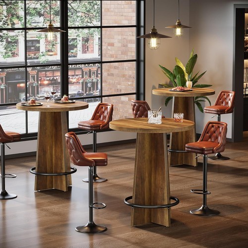 Industrial round bar table - round,