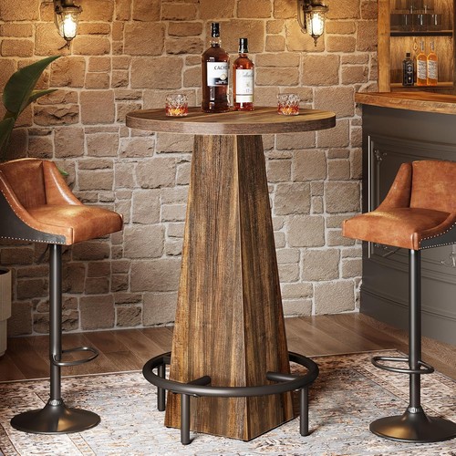 Round bar table inch - bar, tall
