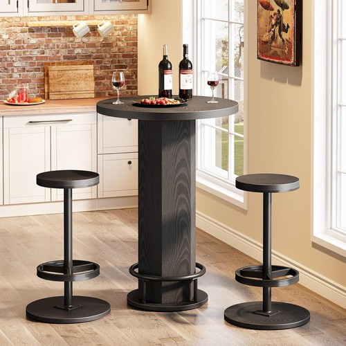 Small round bar table with - bar, 2
