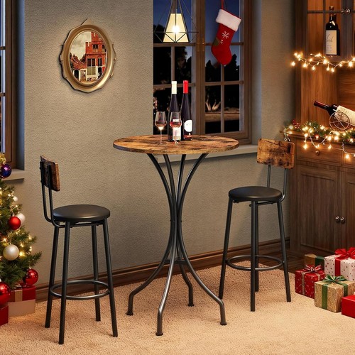 Bar table round - bar, high