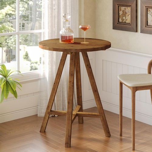 Round bar table solid - round,